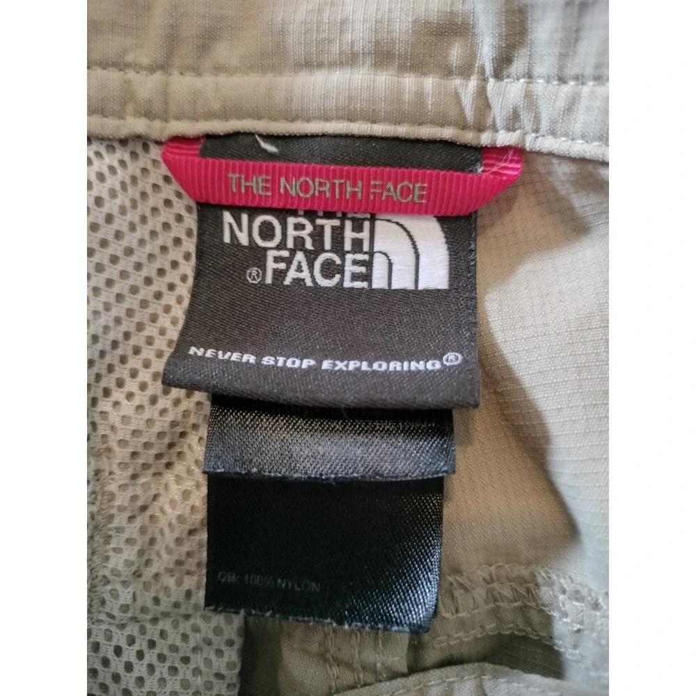 The North Face Horizon Cargo Shorts Men 32 Khaki‎ Tan Nylon Ripstop Hiking Flaws